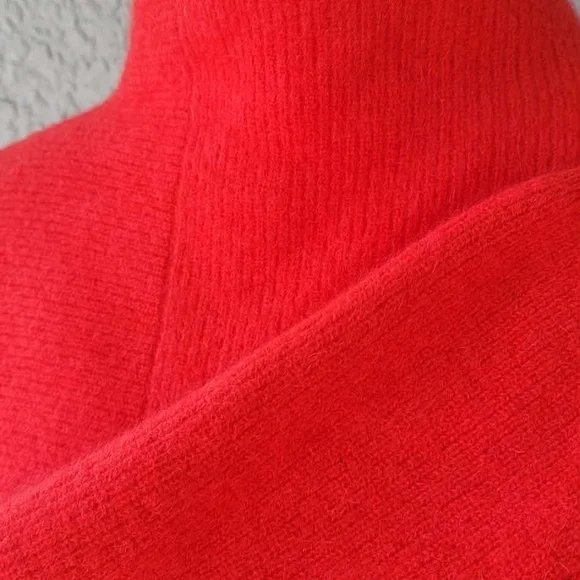 Saks Fifth Avenue Cashmere Red Turtleneck Sweater - Picture 5 of 11